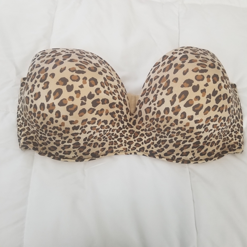 Lane Bryant checheta print strapless bra 44H